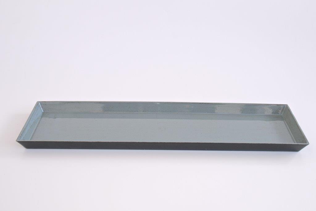 BLUE GREY LONG NARROW TRAY  12.5X43.5